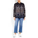 ELENA MIRO FLORAL PRINT SHIRT NAVY