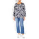 ELENA MIRO DITSY FLORAL SWEATER NAVY