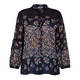 ELENA MIRO FLORAL PRINT SHIRT NAVY