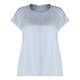 PIAZZA DELLA SCALA CAP SLEEVE SATIN TOP BABY BLUE