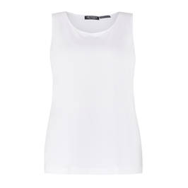 VERPASS SCOOP NECK VEST WHITE  - Plus Size Collection