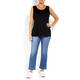 VERPASS SCOOP NECK VEST BLACK