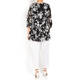 ELENA MIRO LAYERED GEORGETTE TUNIC BLACK 
