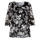 ELENA MIRO LAYERED GEORGETTE TUNIC BLACK 