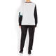 ELENA MIRO FLORAL INTARSIA SWEATER BLACK
