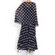 MARINA RINALDI PLEATED GEORGETTE PONCHO NAVY