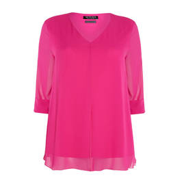 VEPASS GEORGETTE TUNIC PINK - Plus Size Collection