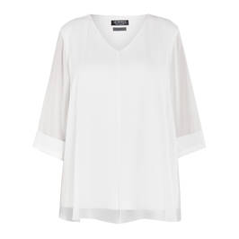 VEPASS GEORGETTE TUNIC WHITE - Plus Size Collection