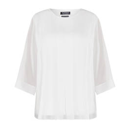 VERPASS CHIFFON TUNIC WHITE - Plus Size Collection