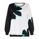 ELENA MIRO FLORAL INTARSIA SWEATER BLACK