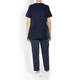 PERSONA BY MARINA RINALDI TUNIC WITH LINEN HEM NAVY