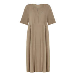 LUISA VIOLA DRESS NATURAL  - Plus Size Collection