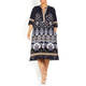 ELENA MIRO PASLEY PRINT DRESS BLUE 