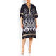ELENA MIRO PASLEY PRINT DRESS BLUE 