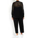 ELENA MIRO MESH CARDIGAN BLACK