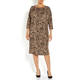 MARINA RINALDI ANIMAL PRINT JERSEY DRESS