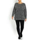 MARINA RINALDI BOUCLE JUMPER BLACK