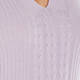 MARINA RINALDI CABLE KNIT SWEATER LILAC