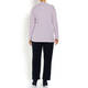 MARINA RINALDI CABLE KNIT SWEATER LILAC