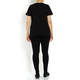 MARINA RINALDI SEQUIN T-SHIRT BLACK 