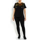 MARINA RINALDI SEQUIN T-SHIRT BLACK 