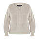 MARINA RINALDI CABLE KNIT SWEATER CREAM