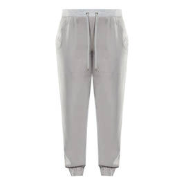 SCUBA JERSEY TRACKSUIT BOTTOMS GREY  - Plus Size Collection