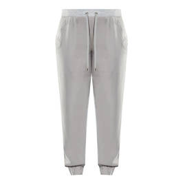 SCUBA JERSEY TRACKSUIT BOTTOMS GREY  - Plus Size Collection