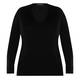 MARINA RINALDI BLACK V-NECK SWEATER