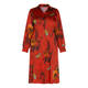 MARINA RINALDI TWILL PRINT DRESS RED