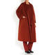 MARINA RINALDI DOUBLE-FACE WOOL COAT RUST