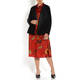 MARINA RINALDI TWILL PRINT DRESS RED
