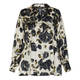 MARINA RINALDI PURE SILK ROSE PRINT SHIRT