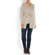 MARINA RINALDI CABLE KNIT CARDIGAN BEIGE 