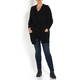 MARINA RINALDI CABLE KNIT CARDIGAN BLACK