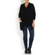 MARINA RINALDI CABLE KNIT CARDIGAN BLACK