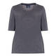 PERSONA BY MARINA RINALDI LUREX TOP NAVY