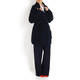 MARINA RINALDI VIRGIN WOOL LONG CARDIGAN NAVY 