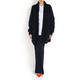 MARINA RINALDI VIRGIN WOOL LONG CARDIGAN NAVY 