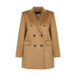 MARINA RINALDI WOOL JACKET CAMEL               - Plus Size Collection