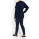 MARINA RINALDI FRINGE CARDIGAN NAVY