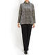 MARINA RINALDI PAISLEY VELOUR TUNIC BLACK AND WHITE