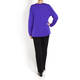 MARINA RINALDI VIRGIN WOOL SWEATER VIOLET