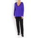 MARINA RINALDI VIRGIN WOOL SWEATER VIOLET
