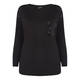VERPASS TOP BLACK SEQUIN EMBELLISHMENT