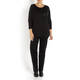 VERPASS TOP BLACK SEQUIN EMBELLISHMENT