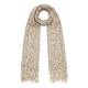 David & Alex beige animal print fringed SCARF