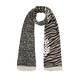 David & Alex black and stone animal and laurel print SCARF