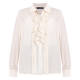 ELENA MIRO RUFFLE SHIRT CHAMPAGNE 