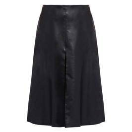 ELENA MIRO FAUX LEATHER SKIRT BLACK  - Plus Size Collection